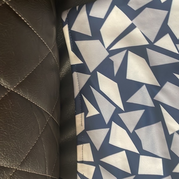 Blue, gray and white pencil skirt. Size XL, runs small. - Picture 3 of 4